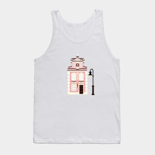 Cute Pink Building Pixel Art Tank Top